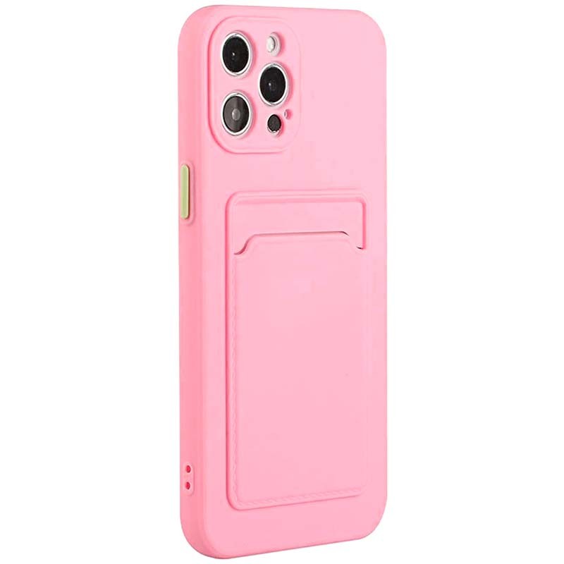 Funda de silicona rosa con cartera para iPhone 14 Pro - Ítem1