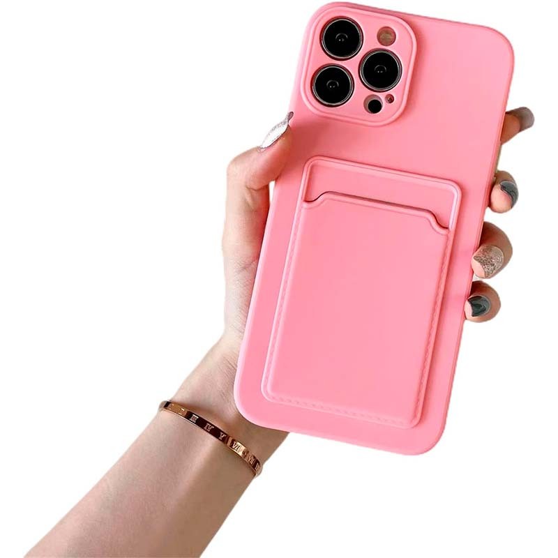 Funda de silicona rosa con cartera para iPhone 14 Pro - Ítem3