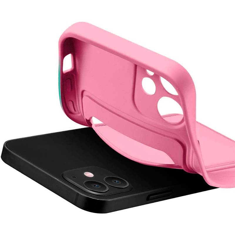 Funda de silicona rosa con cartera para iPhone 14 Plus - Ítem3