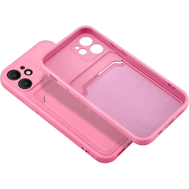 Capa de silicone rosa com carteira para iPhone 14 Plus - Item4