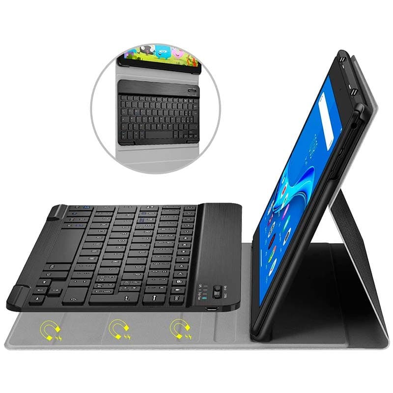 magnetismo da Capa com Teclado para Lenovo Tab M10 10.1