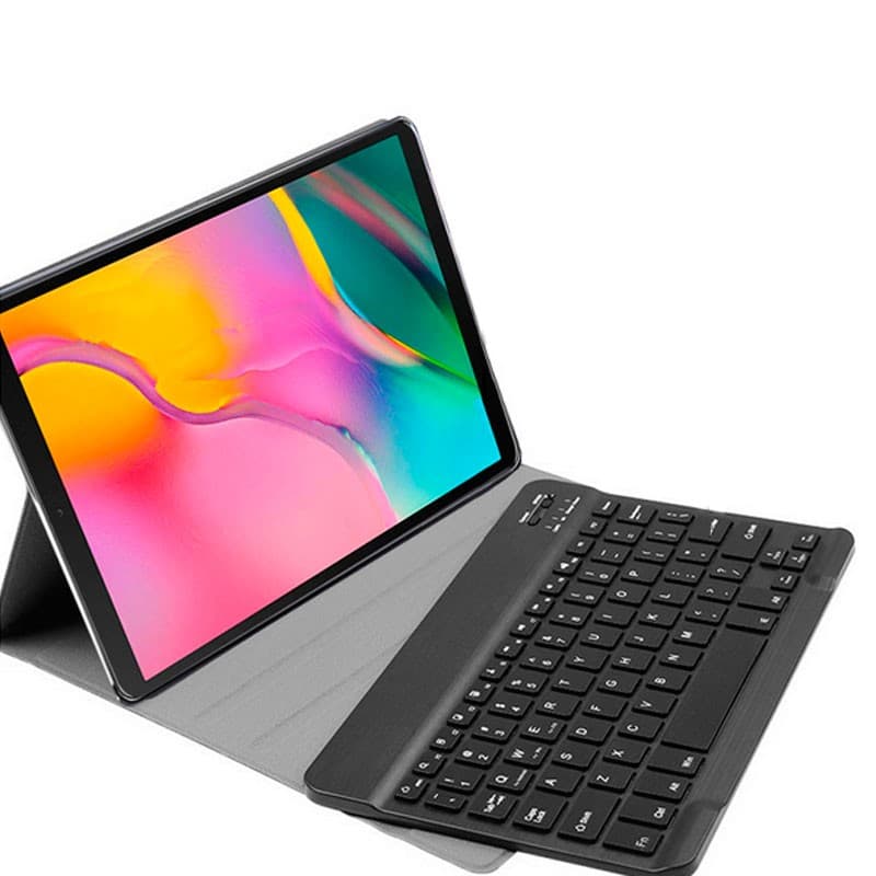 Housse avec Clavier Samsung Galaxy Tab S5e T720 / T725 - tablette sur le support avec écran allumé
