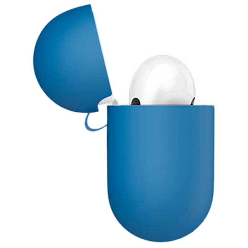 Capa de silicone com Mosquetão para Apple AirPods 3ª Gen Azul Escuro - Item2