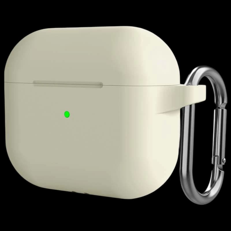 Capa de silicone com Mosquetão para Apple AirPods 3ª Gen Branco