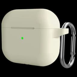 Capa de silicone com Mosquetão para Apple AirPods 3ª Gen Branco