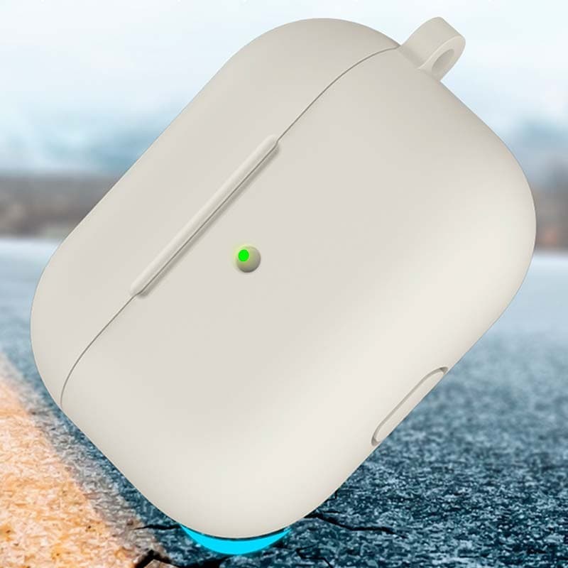 resistência da Capa bege de silicone para Apple AirPods 3ª Ger