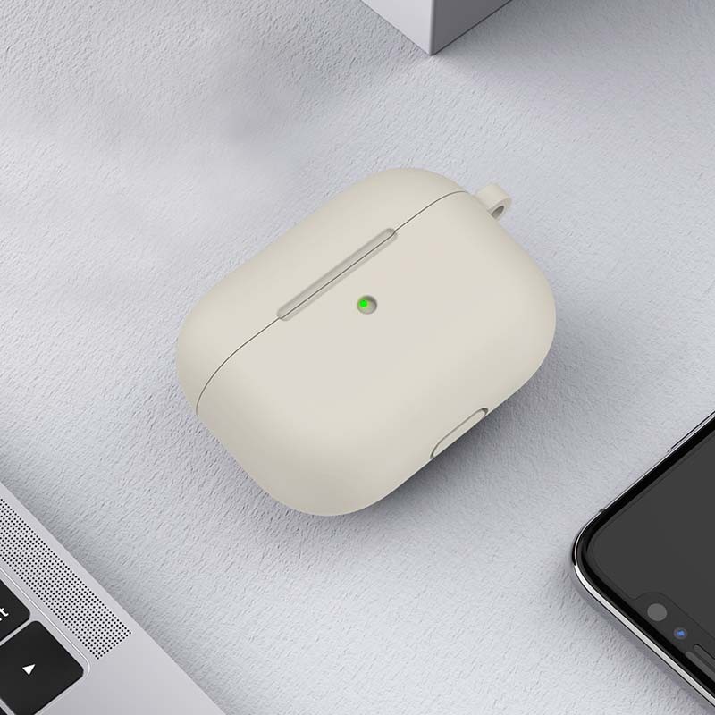 Funda de silicona con Mosquetón para Apple AirPods 3ª Gen Blanco - Ítem5