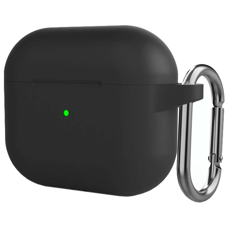 Capa de silicone com Mosquetão para Apple AirPods 3ª Gen Preto - Item