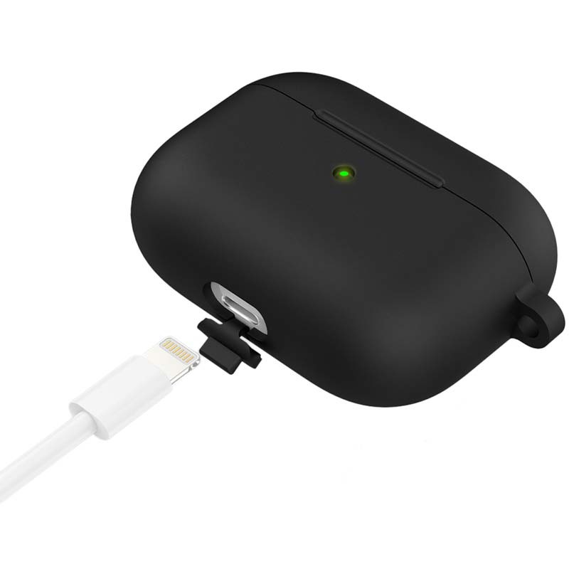 Capa de silicone com Mosquetão para Apple AirPods 3ª Gen Preto - Item3