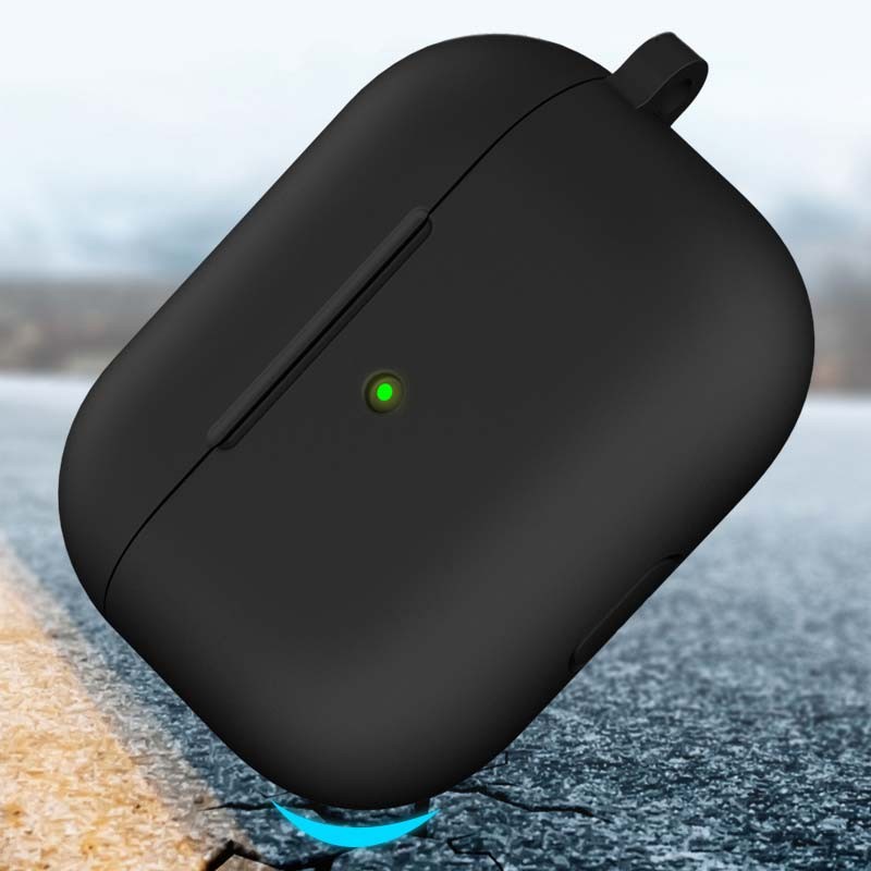 Capa de silicone com Mosquetão para Apple AirPods 3ª Gen Preto - Item4