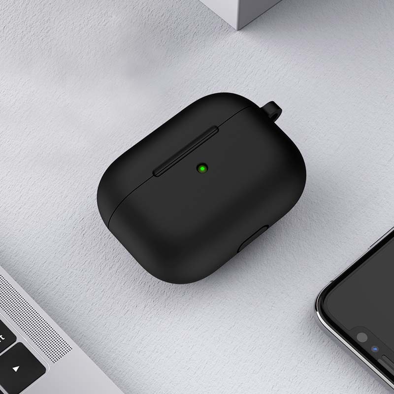 Housse en Silicone avec Mousqueton pour Apple AirPods 3ª Gen Noir - Ítem5