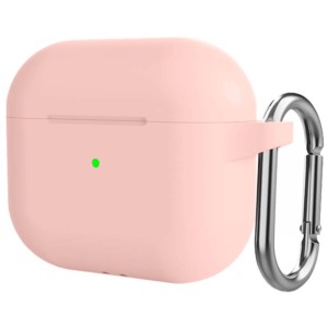 Housse en Silicone avec Mousqueton pour Apple AirPods 3ª Gen Rose