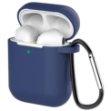 Funda azul oscuro de silicona para Apple Airpods V2 - Ítem