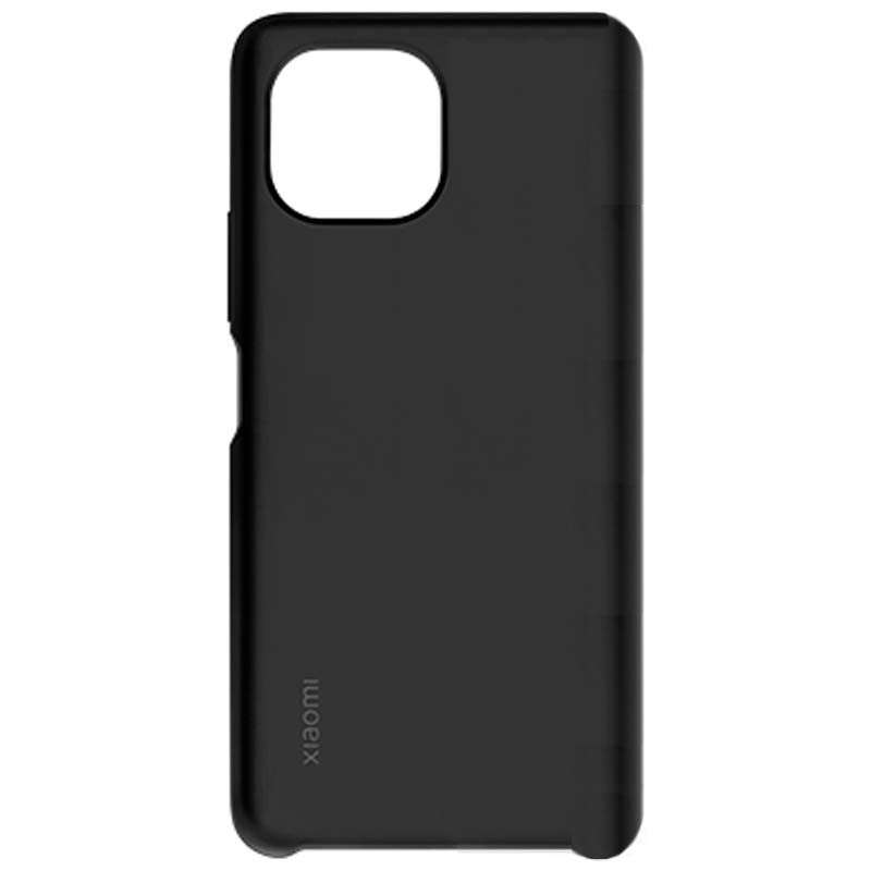 Funda Xiaomi Mi 11 Lite Transparente con Anilla y Cubre Cámara Negro