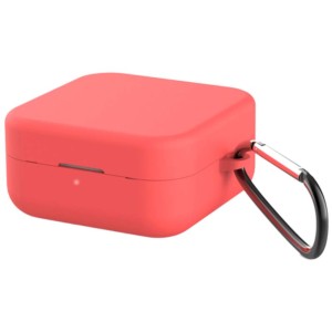 Funda de silicona con Mosquetón para Xiaomi Mi True Wireless 2 Basic Rojo