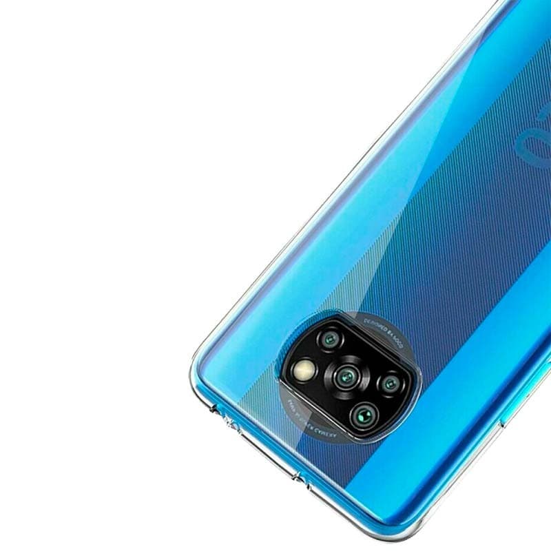 vista trasera de la Funda de silicona para Xiaomi Pocophone X3 NFC