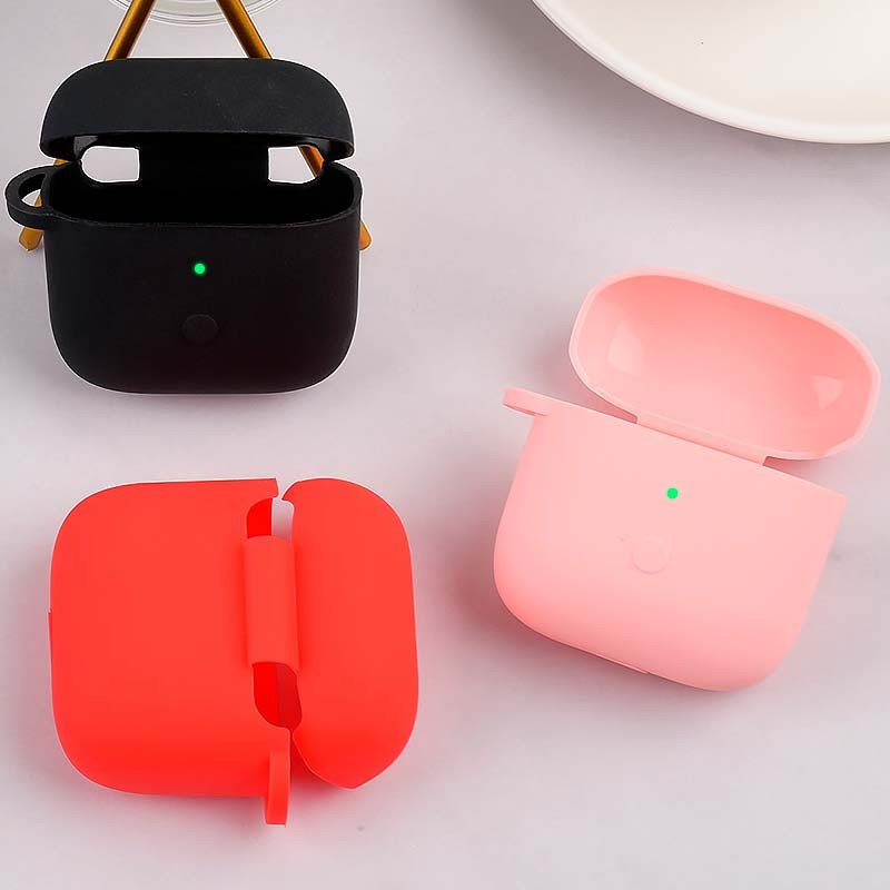 Capa de silicone com Mosquetão para Xiaomi Redmi Buds 3 Rosa - Item1