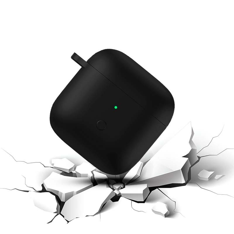 Funda de silicona con Mosquetón para Xiaomi Redmi Buds 3 Negro - Ítem1