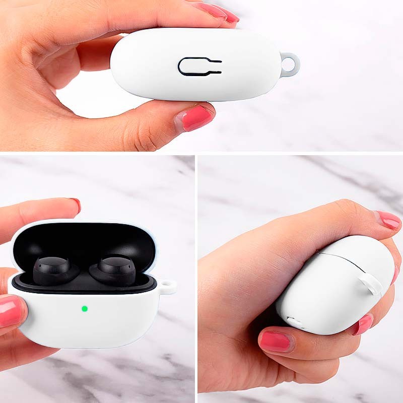 Capa de silicone com Mosquetão para Xiaomi Redmi Buds 3 Lite Branco - Item1