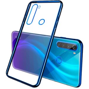 Coque en silicone transparente aux bords métalisés pour Xiaomi Redmi Note 8T