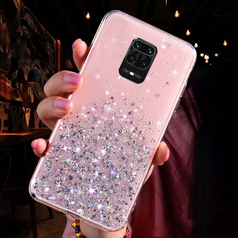 Funda de silicona Xiaomi Redmi Note 9 Purpurina