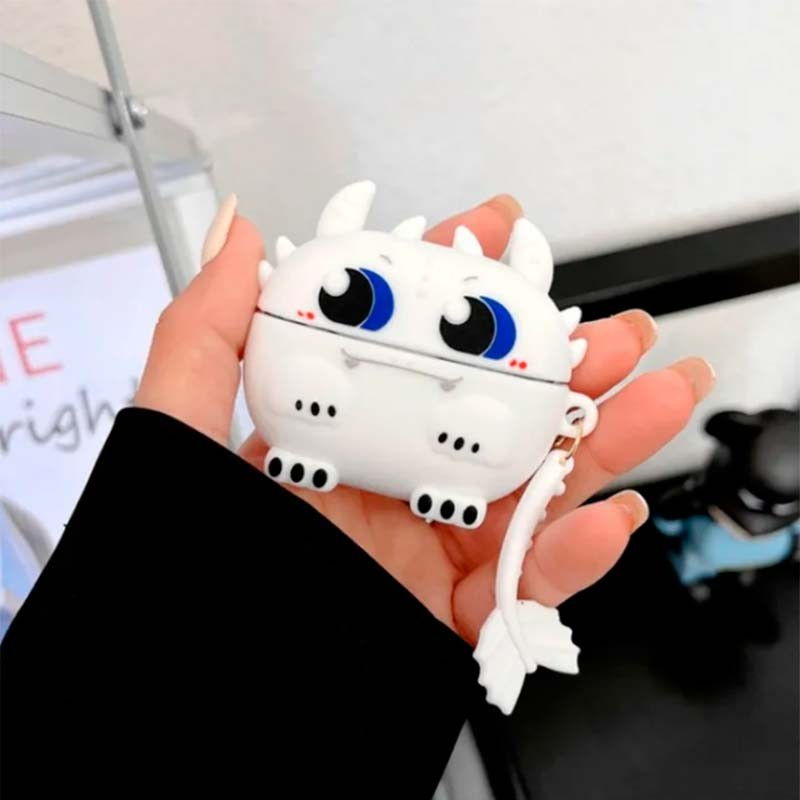 Capa de silicone para Xiaomi Redmi Buds 3 Lite Dragão Branco - Item1