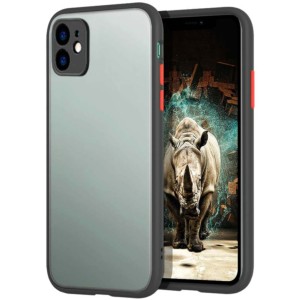 Coque Dual Matte iPhone 11 Noir+Rouge