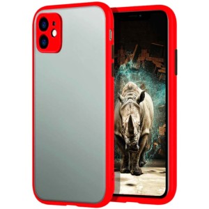 Red+Black Dual Matte Case for iPhone 11