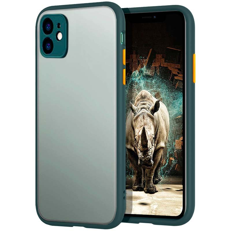 Coque Dual Matte iPhone 12 Mini Vert+Orange - Ítem