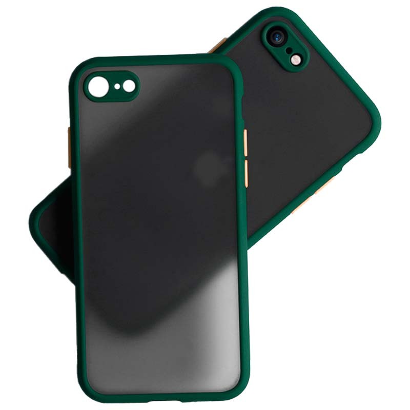 Coque Dual Matte iPhone SE 2022 / SE 2020 / iPhone 8 / iPhone 7 Vert+Orange - Ítem5