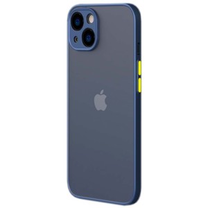 Coque Dual Matte Bleu+Jaune pour iPhone 13