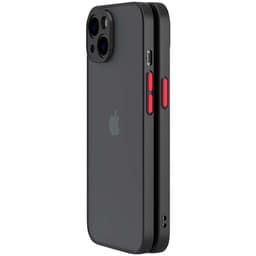 laterales de la Funda Dual Mate Negro+Rojo para iPhone 13