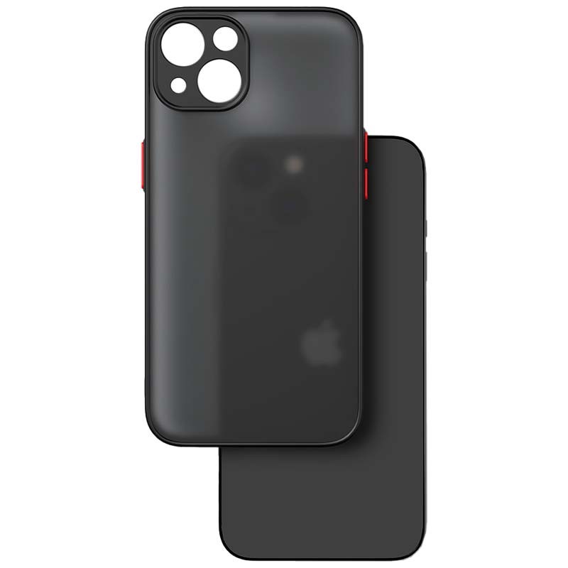 Coque Dual Matte Noir+Rouge pour iPhone 13 - Ítem2