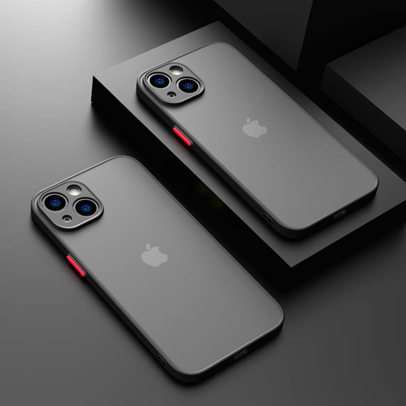 Coque Dual Matte iPhone 13 Mini Noir+Rouge - Ítem7