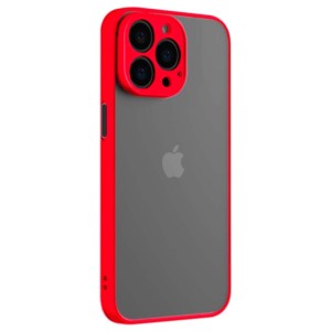 Coque Dual Matte iPhone 13 Pro Rouge+Preto