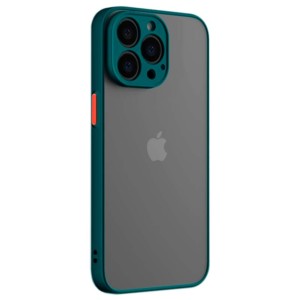 Coque Dual Matte Vert+Orange pour iPhone 13 Pro