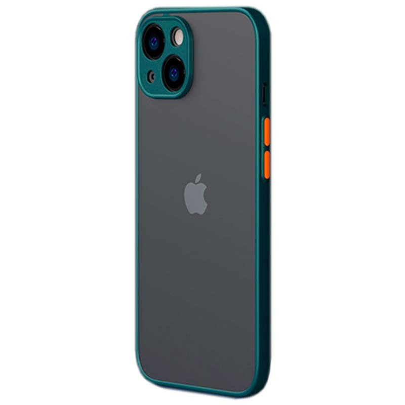 Coque Dual Matte iPhone 13 Mini Vert+Orange - Ítem