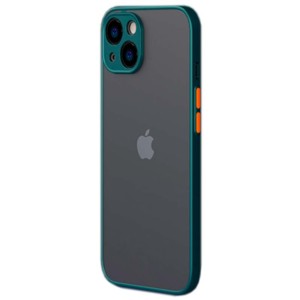 Capa Dual Mate Verde+Laranja para iPhone 13 Mini