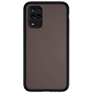 Black+Red Dual Matte Case for Samsung Galaxy A12