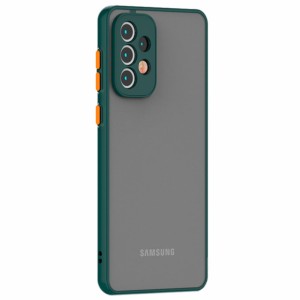 Coque Dual Matte Vert+Orange pour Samsung Galaxy A13 A135