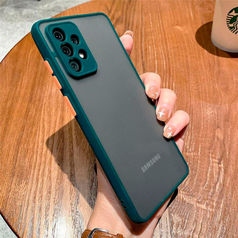 Coque Dual Matte Samsung Galaxy A13 A135 Vert+Orange - Ítem1