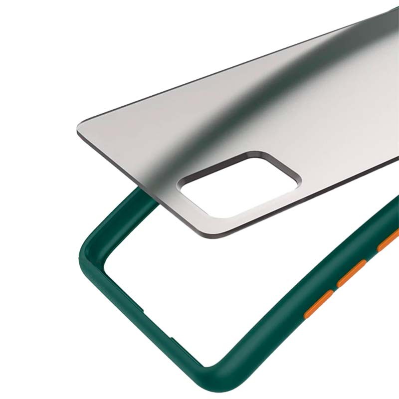 Coque Dual Matte Xiaomi Redmi Note 11 Vert Clair+Orange - Ítem1