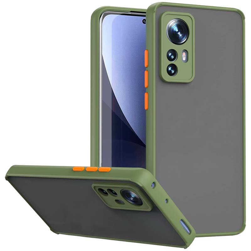 Coque Dual Matte Xiaomi 12 Lite Vert Clair+Orange - Ítem