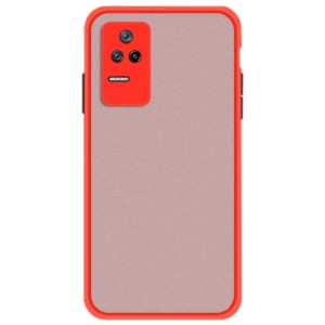 Coque Dual Matte Xiaomi Poco F4 Rouge+Preto