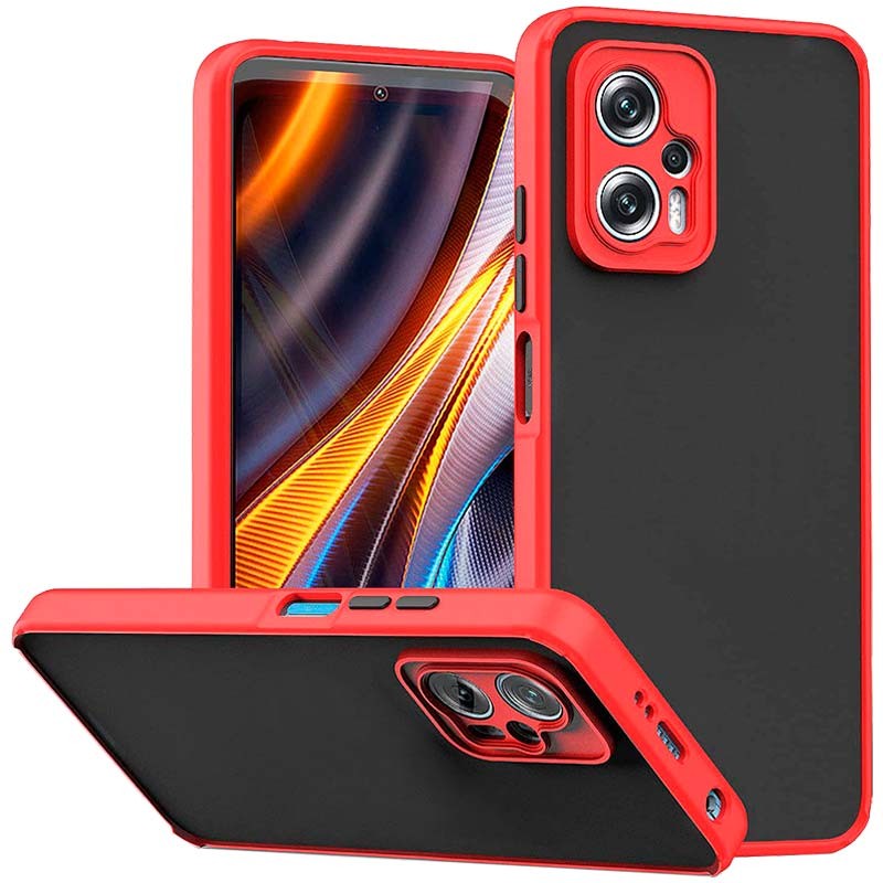 Coque Dual Matte Xiaomi Poco X4 GT Rouge+Preto - Ítem