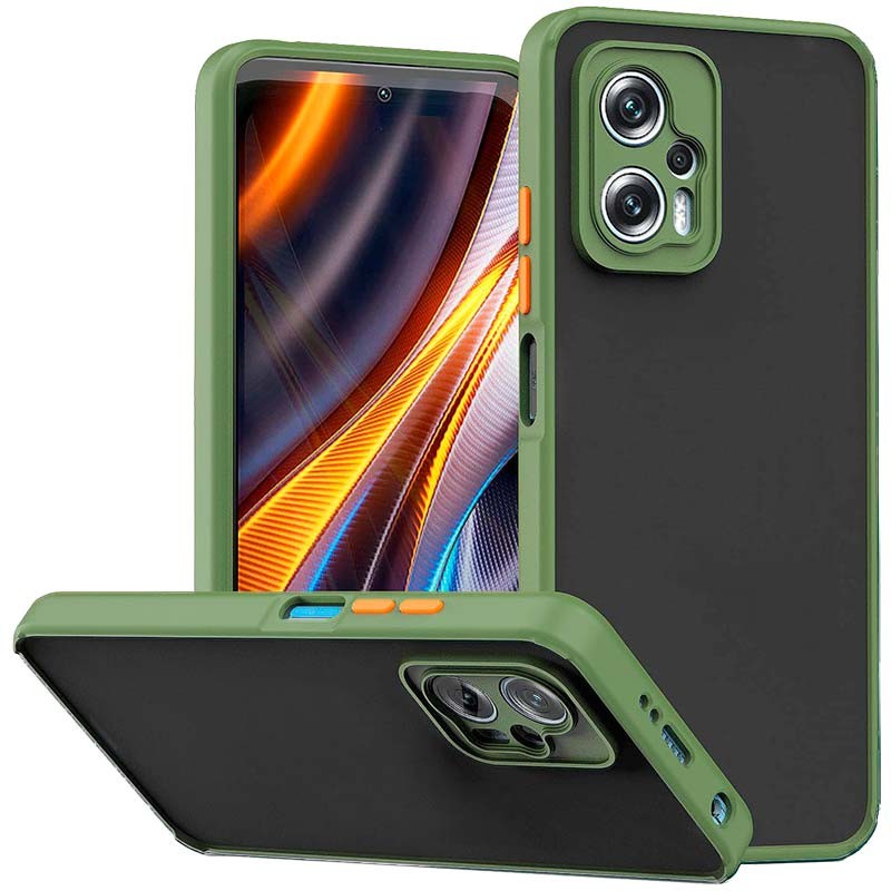 Comprar Funda Xiaomi Poco X4 GT - Dual Mate - Verde Claro+Naranja