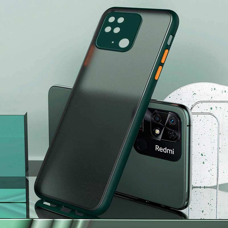 Coque Dual Matte Xiaomi Redmi 10A Vert+Orange - Ítem4