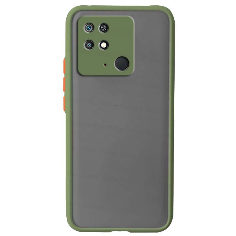 Capa Dual Mate Xiaomi Redmi 10C / Poco C40 Verde Claro+Laranja - Item