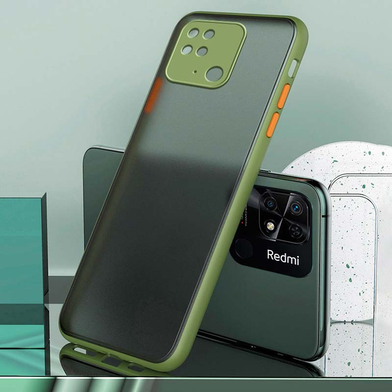 Capa Dual Mate Xiaomi Redmi 10C / Poco C40 Verde Claro+Laranja - Item4