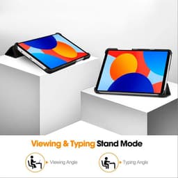 modo suporte da Capa Compatível preta para Xiaomi Redmi Pad SE 4G